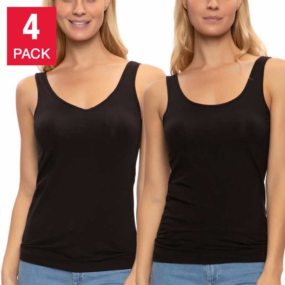 NWT Felina Women's Reversible Neckline 4 Pack Tank Top Size S $65 8HL035 - Picture 1 of 6